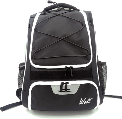 | Youth Baseball Bag - Bat Backpack for Baseball, T-Ball & Softball Equipment & Gear, Bat & Glove Holder, Large Main Compartment for Helmet & Accessories, Separate Shoes Compartment, Fence Hook